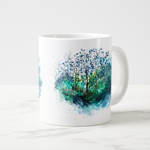 A Certain Shade of Green Watercolour Jumbo Mug