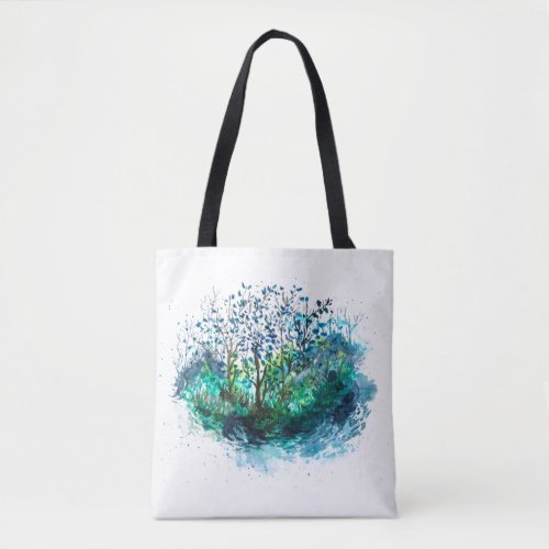 A Certain Shade of Green Watercolour Tote Bag