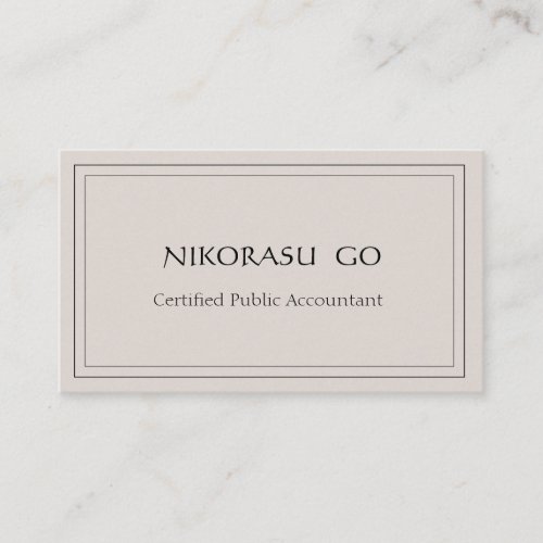 a certified public accountant　BUSINESSCARD Business Card