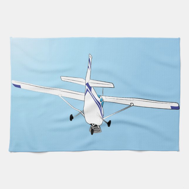 A Cessna in flight Kitchen Towel (Horizontal)