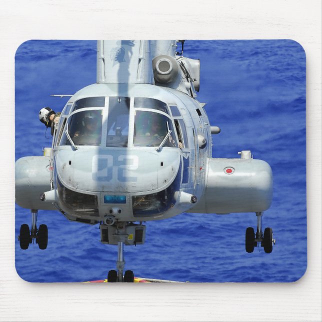 A CH-46E Sea Knight helicopter Mouse Pad (Front)