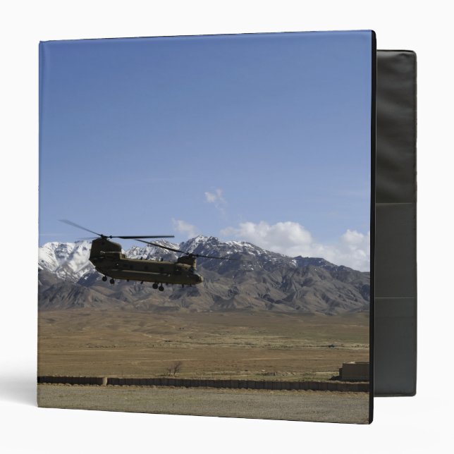 A CH-47 Chinook takes off Binder (Front/Inside)