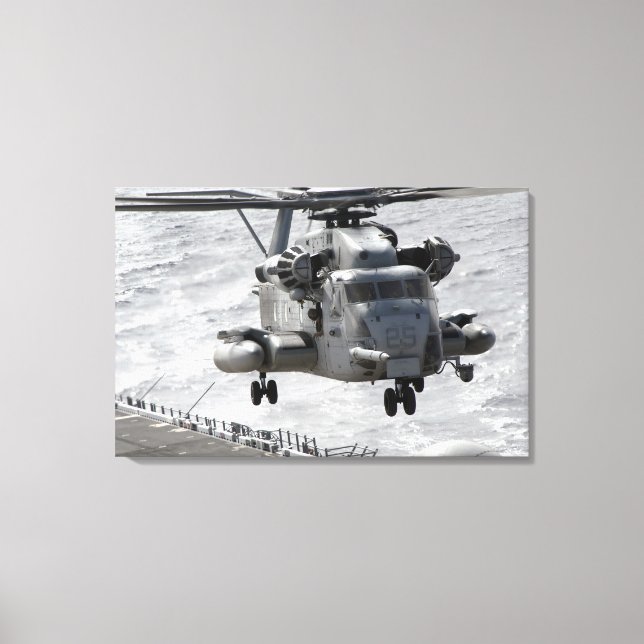 A CH-53E Super Stallion helicopter Canvas Print (Front)