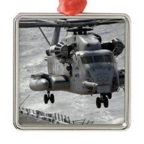 A CH-53E Super Stallion helicopter Metal Ornament