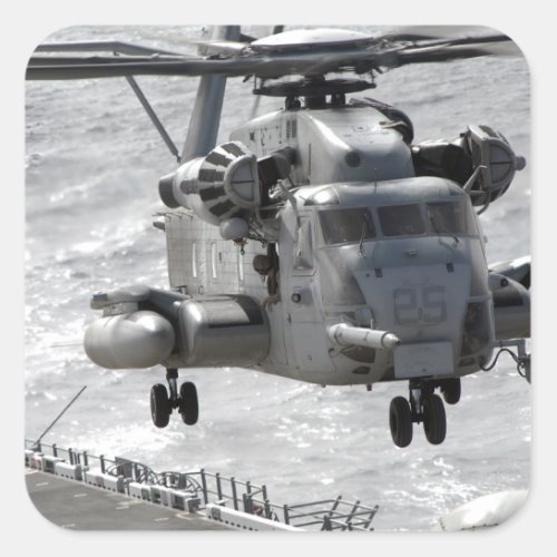 A CH_53E Super Stallion helicopter Square Sticker