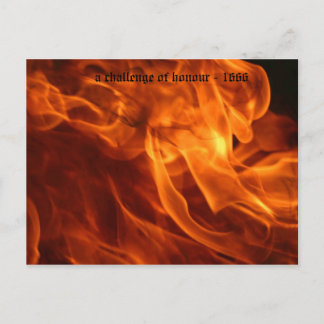 a challenge of honour - 1666 postcard