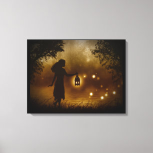 A Chance Encounter Wrapped Canvas Print