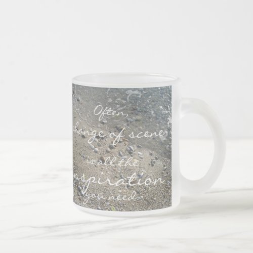 A change of scene is all the inspiration you need frosted glass coffee mug