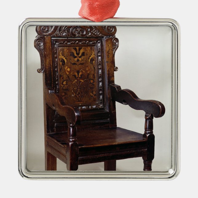 A Charles I armchair, mid 1600s Metal Ornament (Front)