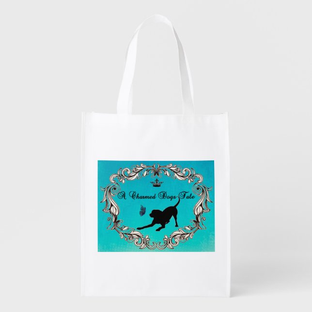 A Charmed Dogs Tale Reusable Grocery Bag (Front)