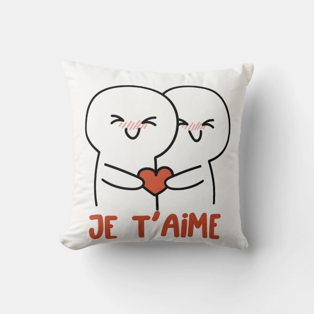 A charming series of romantic illustrations featur throw pillow (Front)
