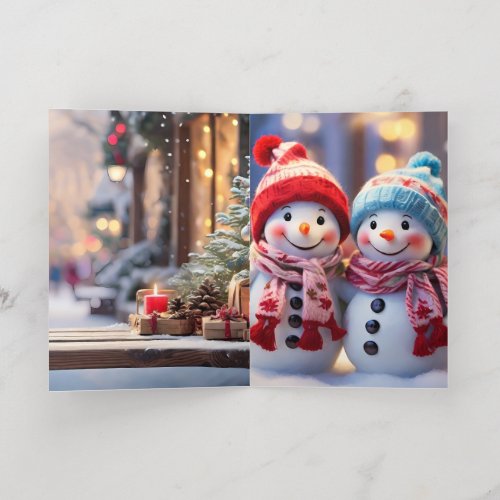 A charmingly rustic Christmas winter background co Foil Greeting Card