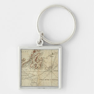 A Chart Of The Banks Of Newfoundland Keychain
