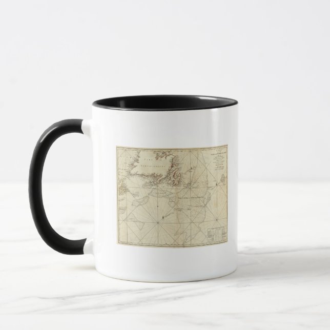 A Chart Of The Banks Of Newfoundland Mug (Left)
