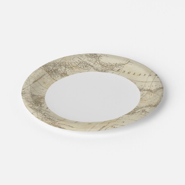 A chart of the British Channel Paper Plates (Angled)