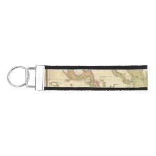 A Chart of the Chesapeake And Delaware Bays Wrist Keychain