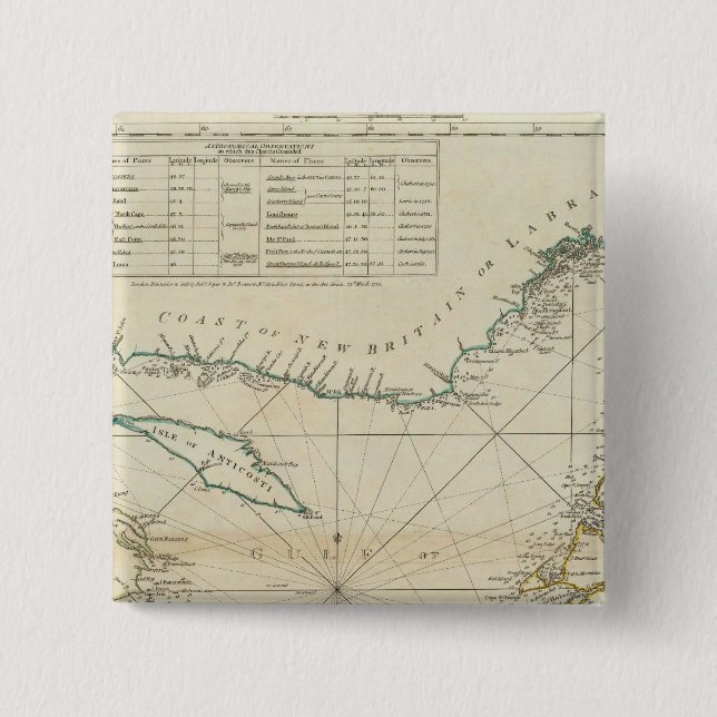 A Chart Of The Gulf Of St Lawrence Button (Front)