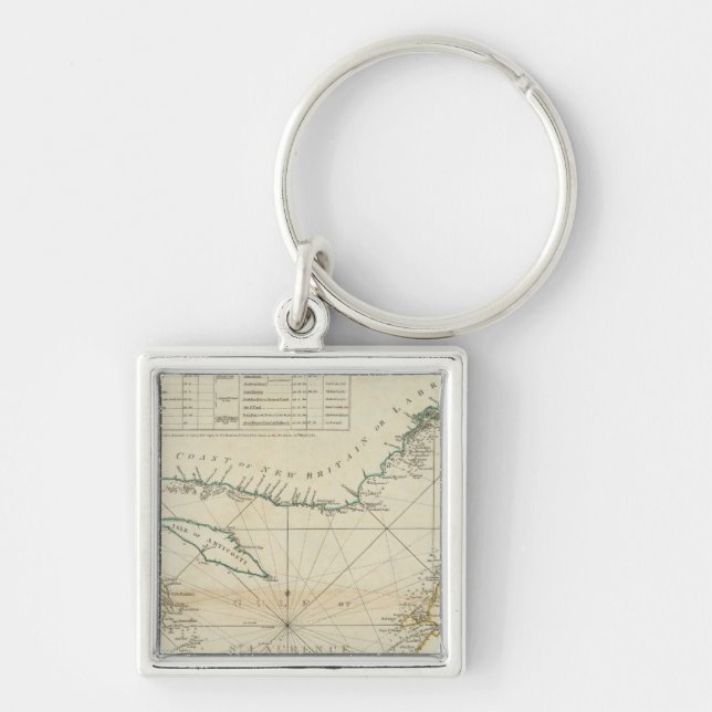 A Chart Of The Gulf Of St Lawrence Keychain (Front)