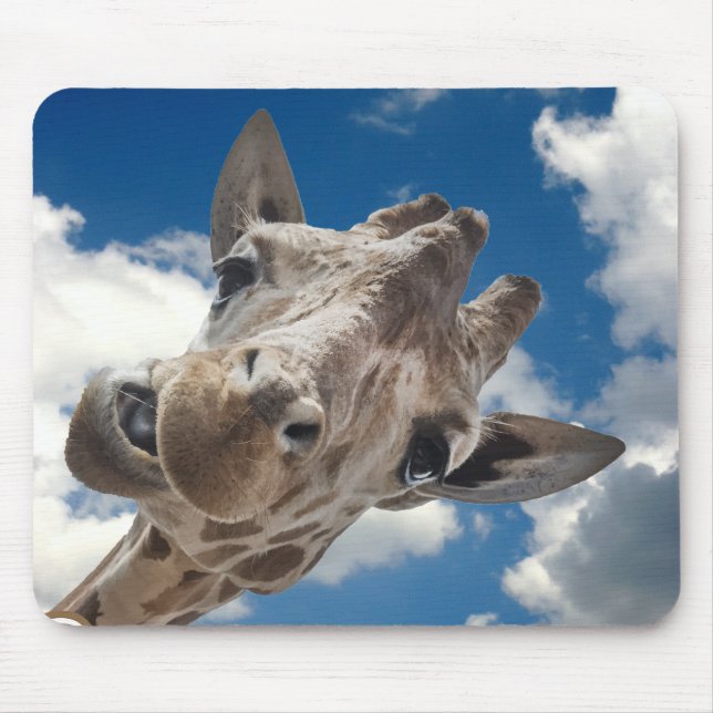 A cheeky Giraffe with attitude Mouse Pad (Front)
