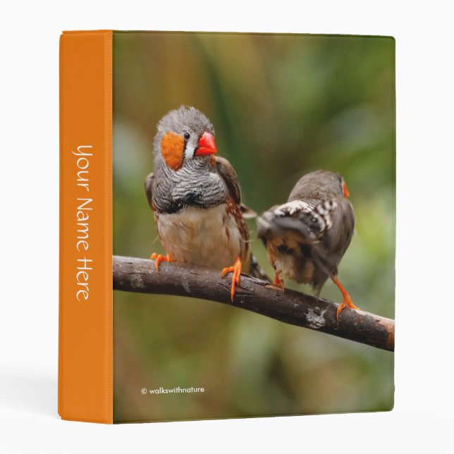 A Cheeky Pair of Zebra Finches Mini Binder (Front/Spine)