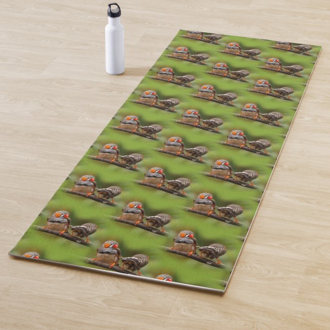 A Cheeky Pair of Zebra Finches Yoga Mat (In Situ)