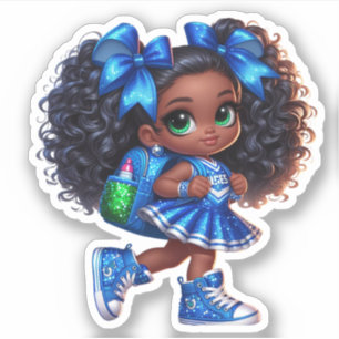A Cheer Team Member - Blue Sticker