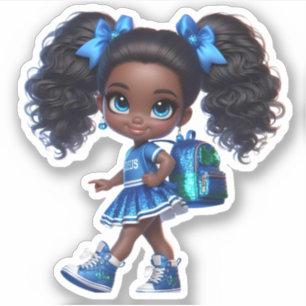 A Cheer Team Member - Blue Sticker