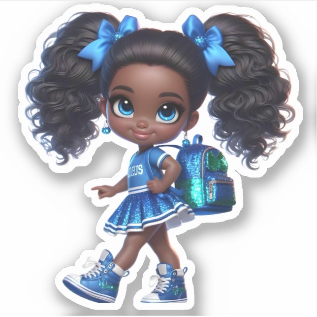A Cheer Team Member - Blue Sticker (Front)