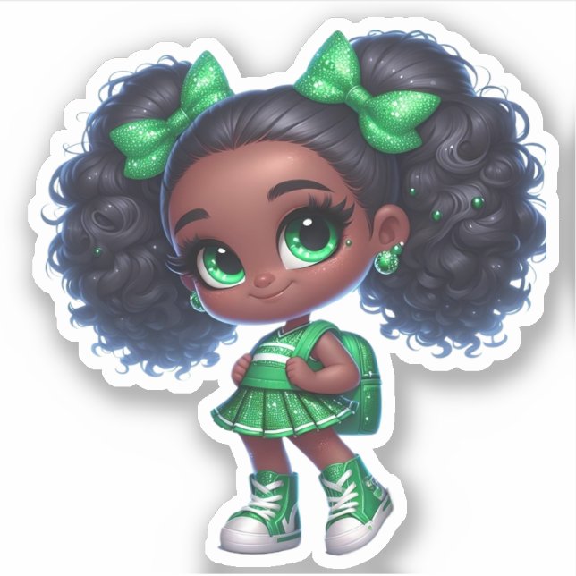 A Cheer Team Member - Green Sticker (Front)