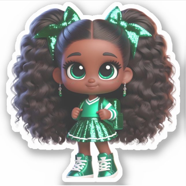 A Cheer Team Member - Green Sticker (Front)