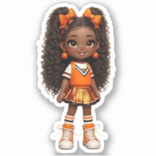 A Cheer Team Member - Orange Sticker