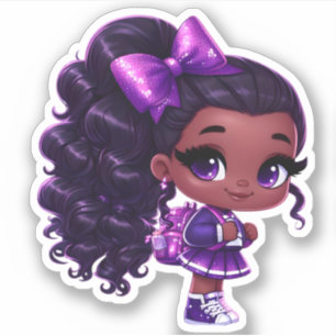 A Cheer Team Member - Purple Sticker