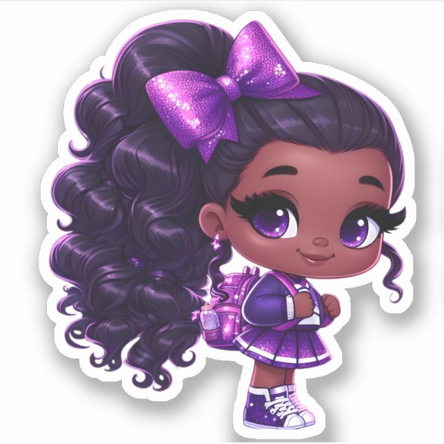 A Cheer Team Member - Purple Sticker (Front)