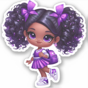 A Cheer Team Member - Purple Sticker