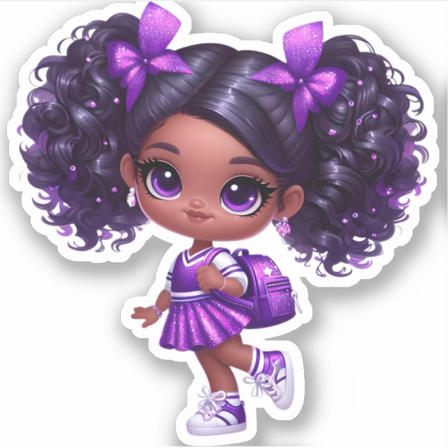 A Cheer Team Member - Purple Sticker (Front)