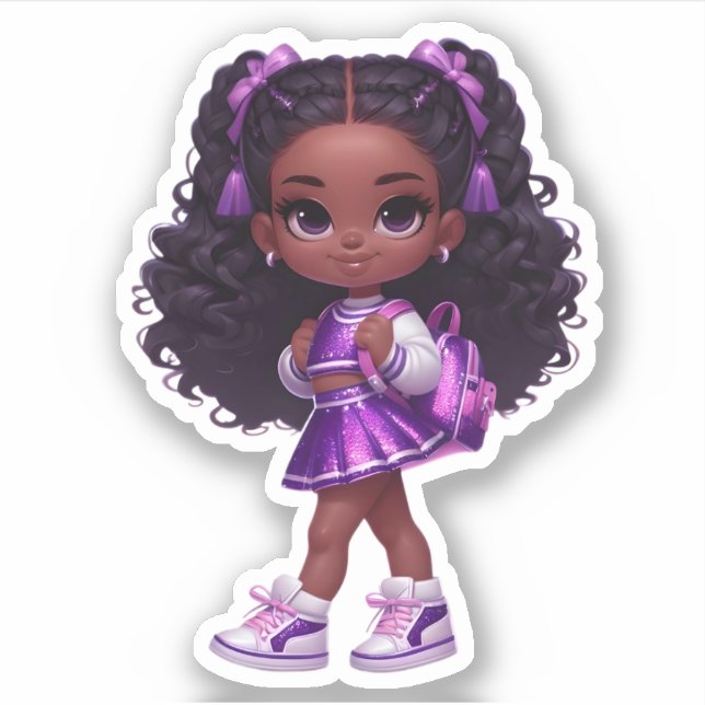 A Cheer Team Member - Purple Sticker (Front)