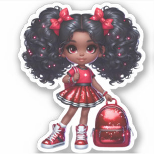 A Cheer Team Member - Red Sticker