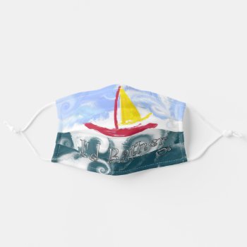 A Cheerful Boat Bobs On The Waves Cloth Face Mask by LoisBryan at Zazzle