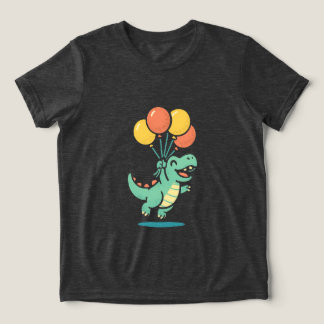 A cheerful cartoon Tri-Blend shirt