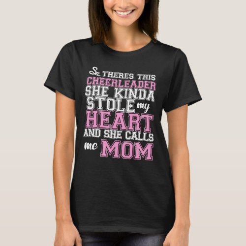 A cheerleader stole my heart Mom T_Shirt