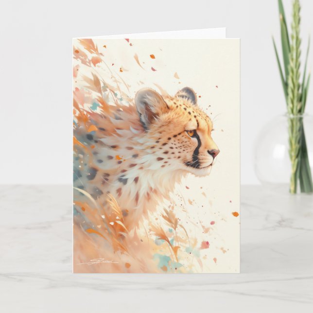 A Cheetah’s Gaze into the Wild Card (Front)