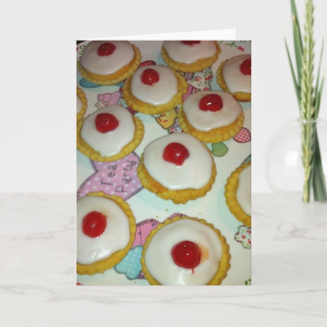 A Cherry Bakewell Tart Card (Front)