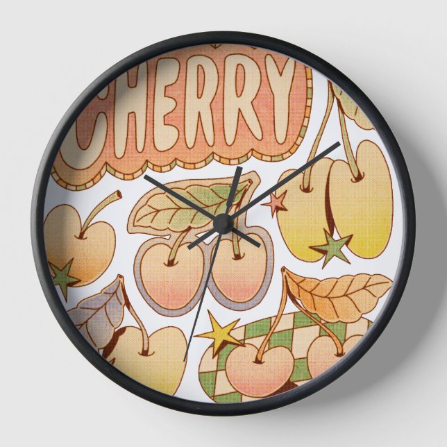A Cherry / Cherry Illustrations Clock (Front)