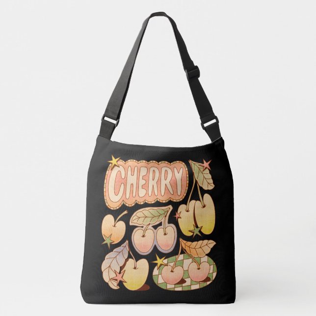 A Cherry / Cherry Illustrations Crossbody Bag (Front)