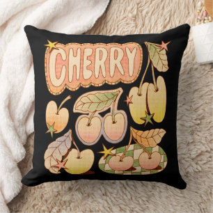 A Cherry / Cherry Illustrations Throw Pillow