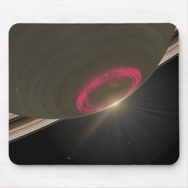 A cherry-red aurora mouse pad (Front)