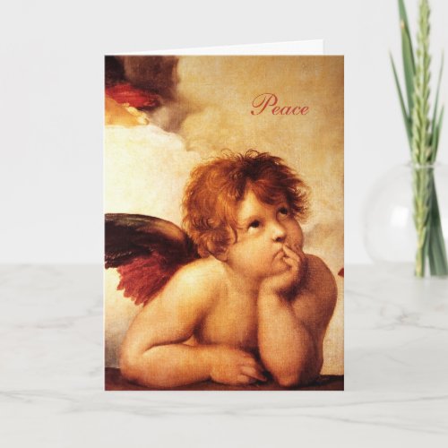 A Cherub Detail of the Sistine Madonna _ Raphael Holiday Card