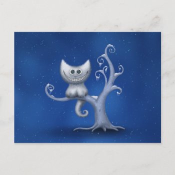 A Cheshire Kitten (christmas) Holiday Postcard by vladstudio at Zazzle