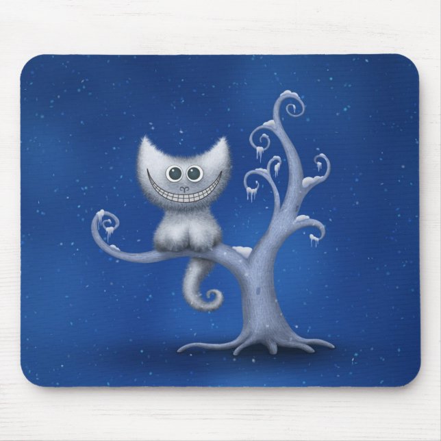 A Cheshire Kitten (Christmas) Mouse Pad (Front)