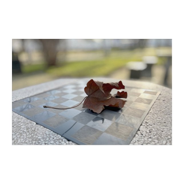 A chess lesson acrylic print (Front)